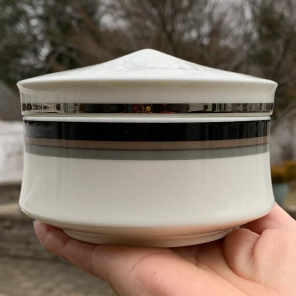 Vtg 70s MIKASA Noir Sugar & Creamer Set - Picture 4 of 13